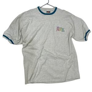 Vintage 1990s Alphonsus Rock Church Crewneck Ringer SS T-Shirt ; XL / XXL